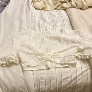 SHEIN Cream Textured Top